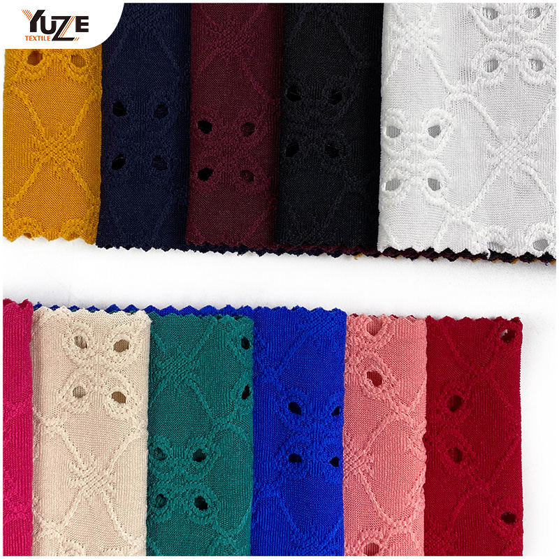 YZK-030030 Dty Spandex Jacq met gaten