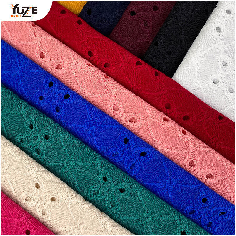 YZK-030030 Dty Spandex Jacq met gaten