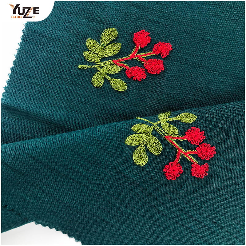 YZW-030066 Gentle Linnen Air Jet Embroidery