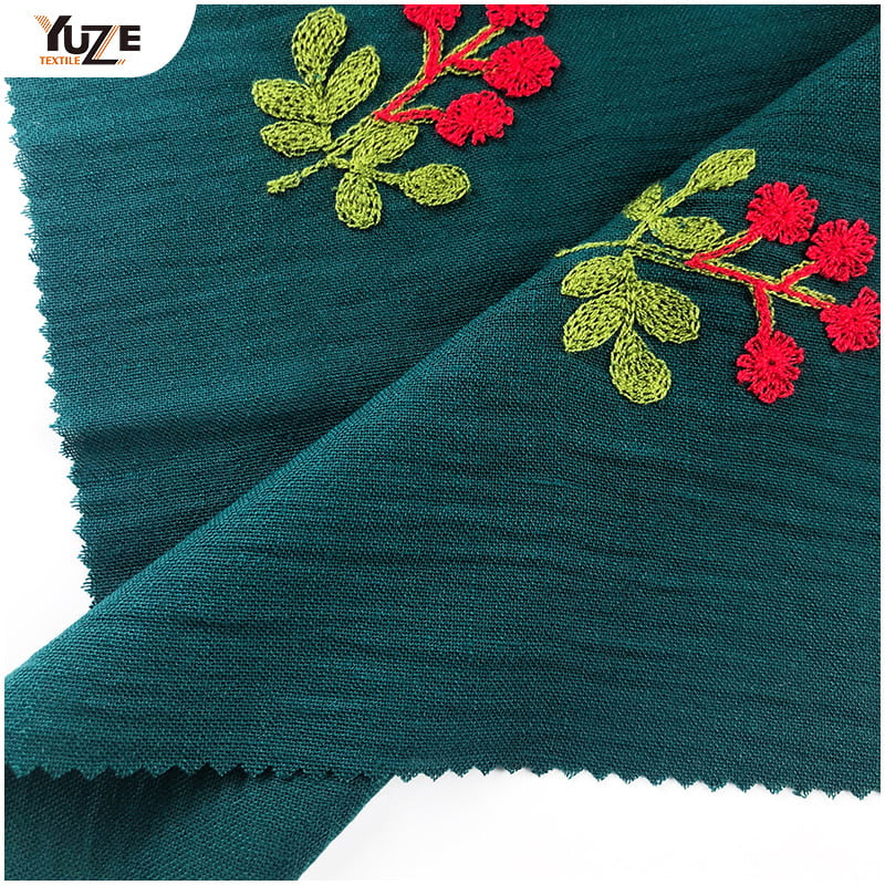 YZW-030066 Gentle Linnen Air Jet Embroidery