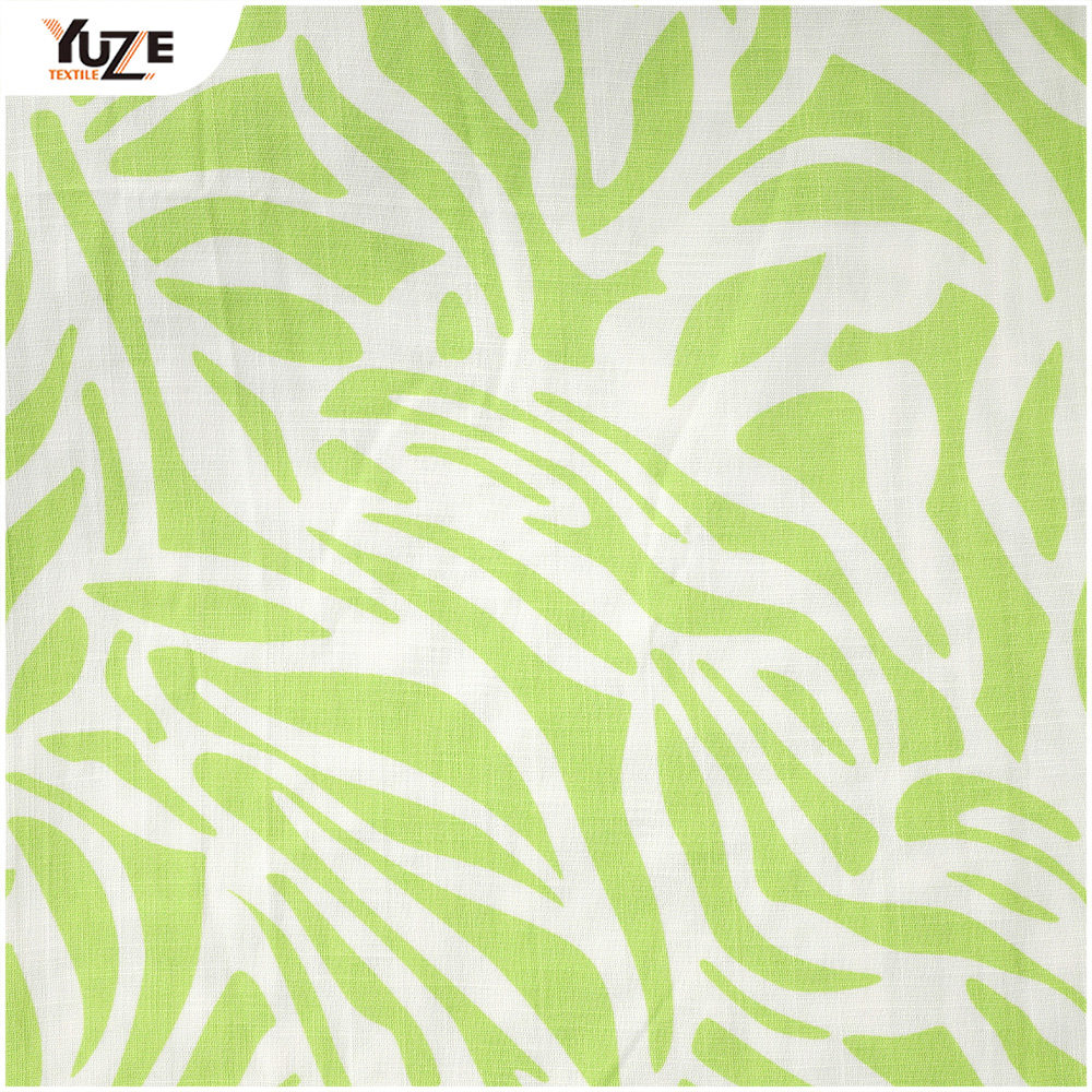 YZW-020025-7 Rayon SP Slub geweven Prt