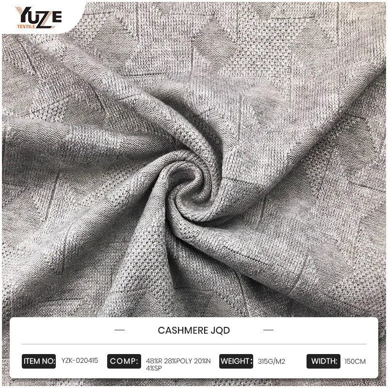YZK-020415 Cashmere JQD: De synergie van meerdere materialen brengt ongeëvenaard comfort